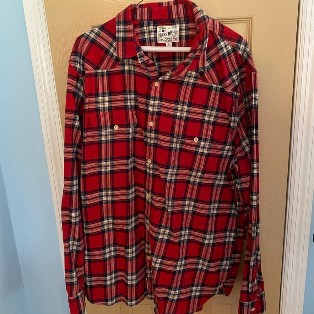 Men’s Red Flannel XL Lucky Brand